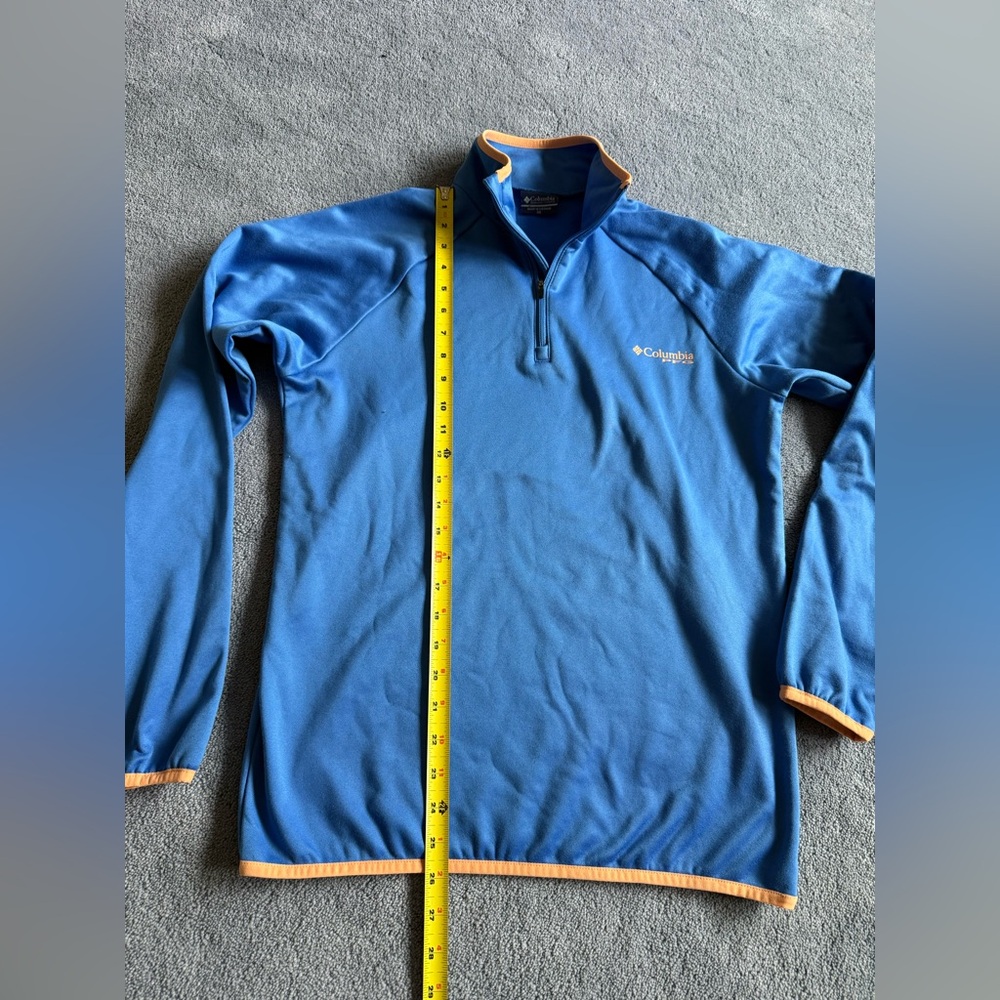 Columbia PFG Fishing Blue Quarter-Zip Pullover XS - Picture 6 of 10